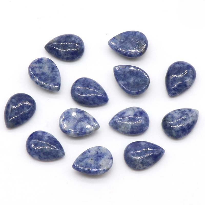 13x18mm Gemstone Teardrop Cabochon Water Drop Stone Flatback Beads for DIY Making Jewelry