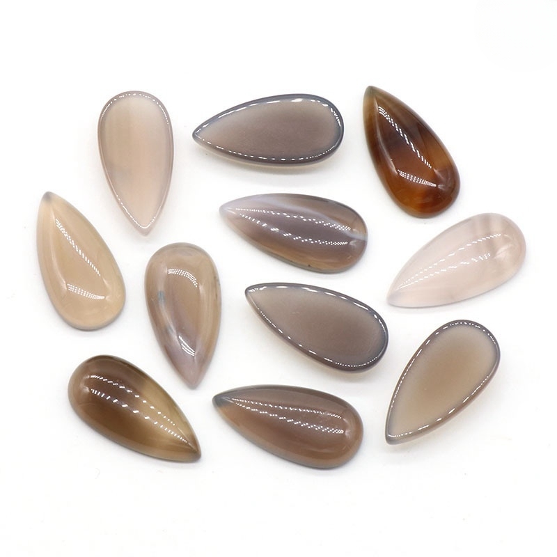 15X30MM Gemstone Teardrop Cabochon Water Drop Stone Flatback Beads for DIY Making Jewelry