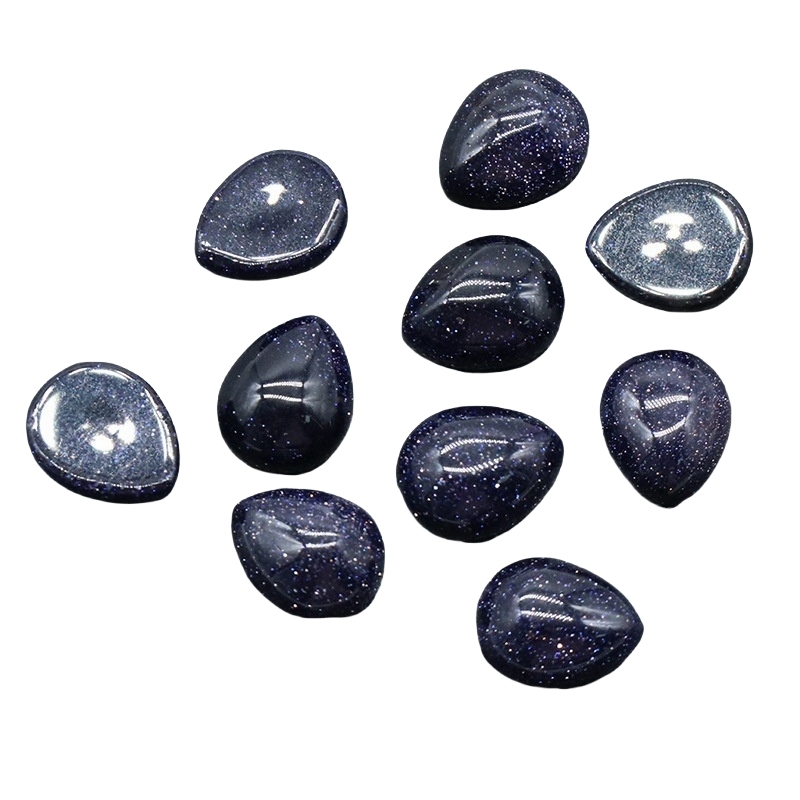 Natural Gemstone Teardrop Cabochon 8x10mm Water Drop Stone Flatback Beads for DIY Making Jewelry