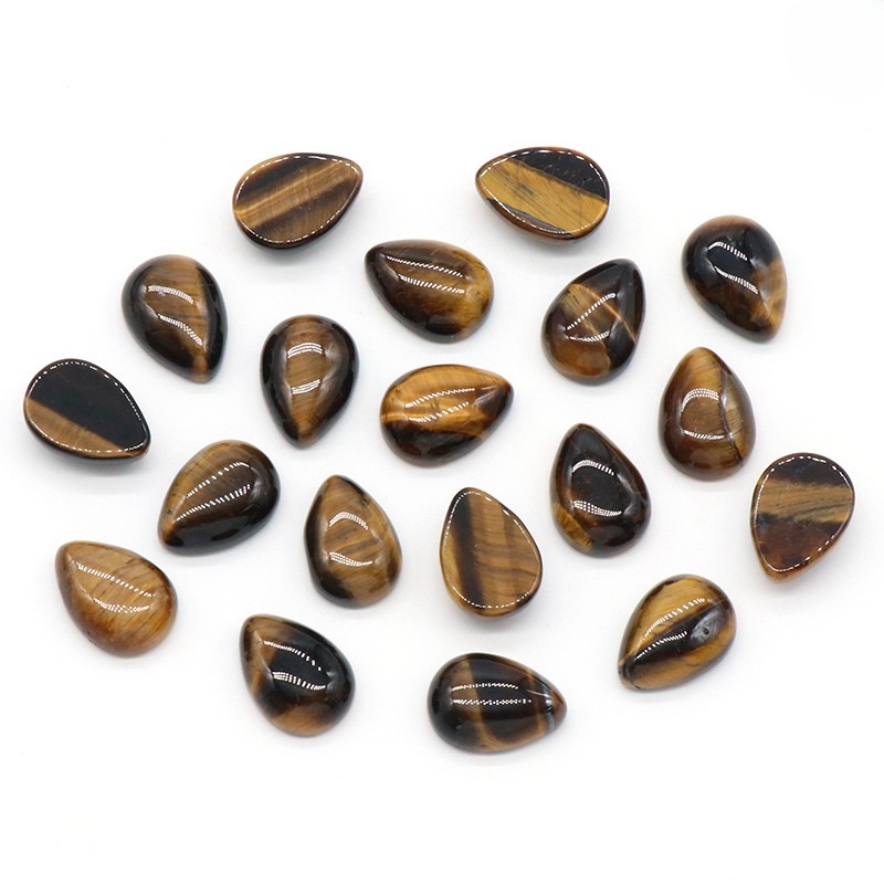 10X14mm Gemstone Teardrop Cabochon Water Drop Stone Flatback Beads for DIY Making Jewelry