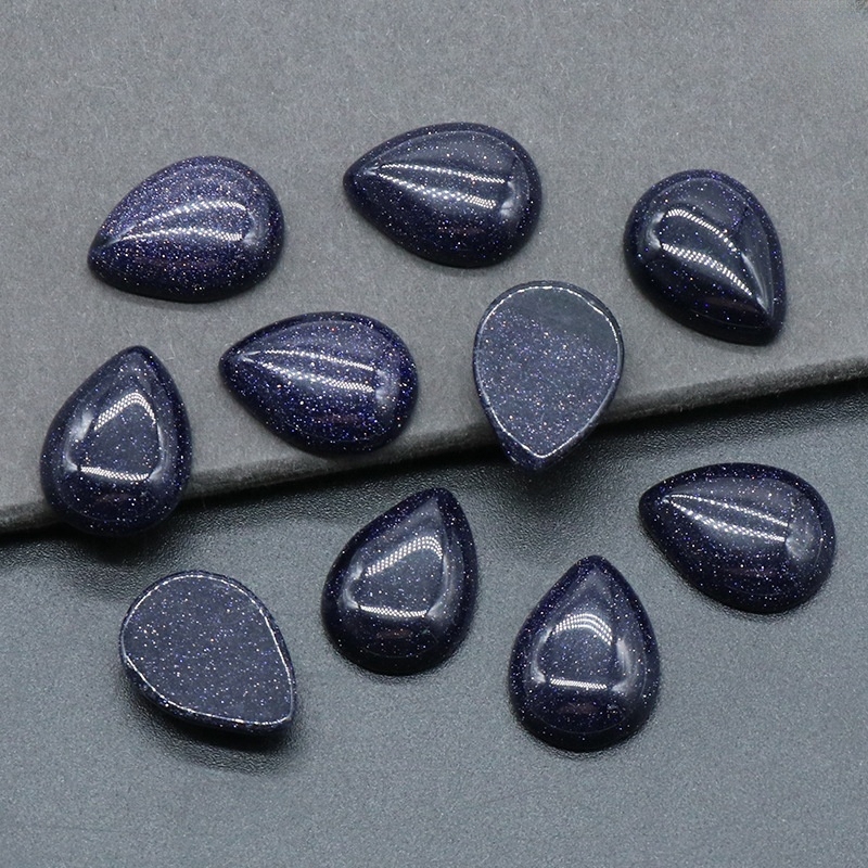 15X20mm Gemstone Teardrop Cabochon Water Drop Stone Flatback Beads for DIY Making Jewelry