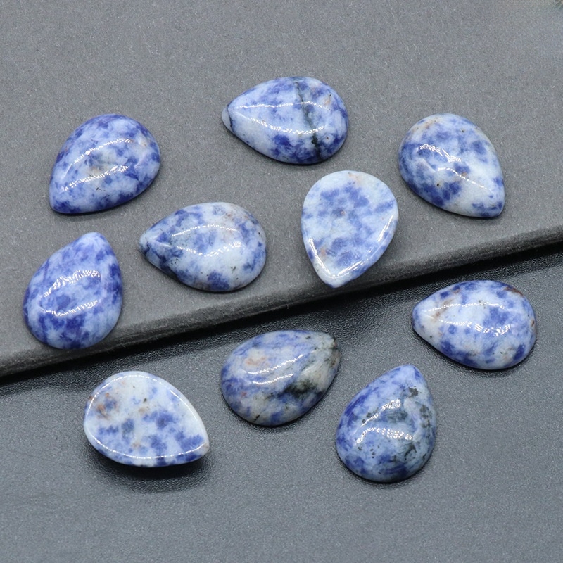 15X20mm Gemstone Teardrop Cabochon Water Drop Stone Flatback Beads for DIY Making Jewelry
