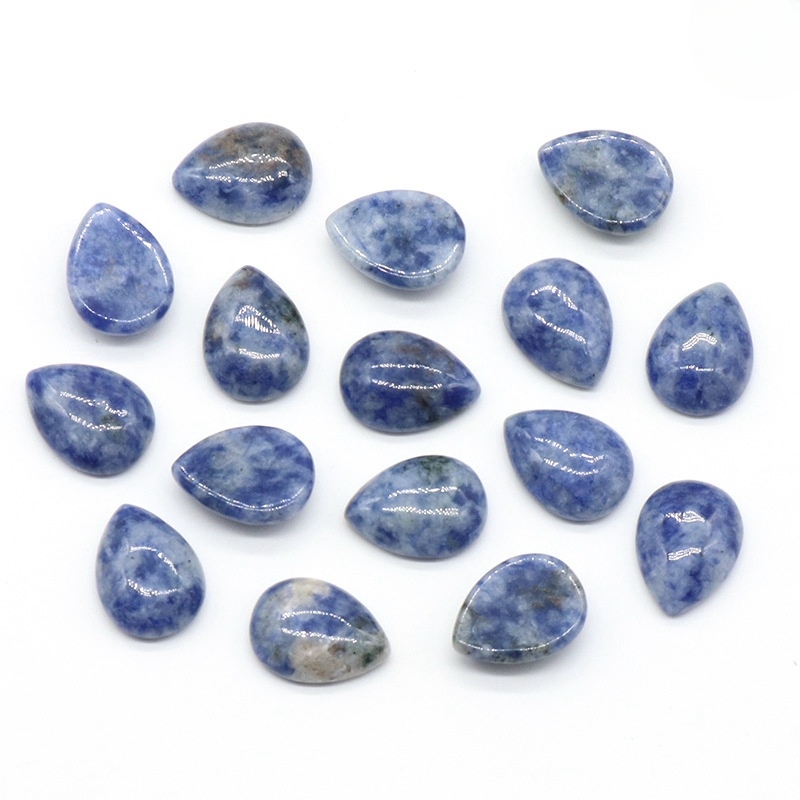 12x16mm Gemstone Teardrop Cabochon Water Drop Stone Flatback Beads for DIY Making Jewelry