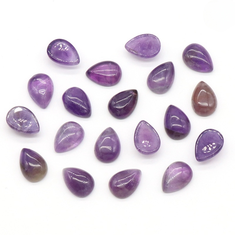 10X14mm Gemstone Teardrop Cabochon Water Drop Stone Flatback Beads for DIY Making Jewelry