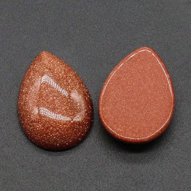 18X25MM Gemstone Teardrop Cabochon Water Drop Stone Flatback Beads for DIY Making Jewelry