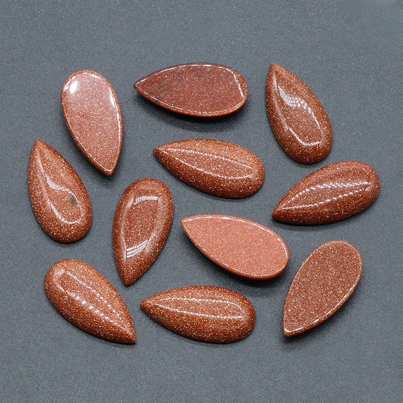 15X30MM Gemstone Teardrop Cabochon Water Drop Stone Flatback Beads for DIY Making Jewelry