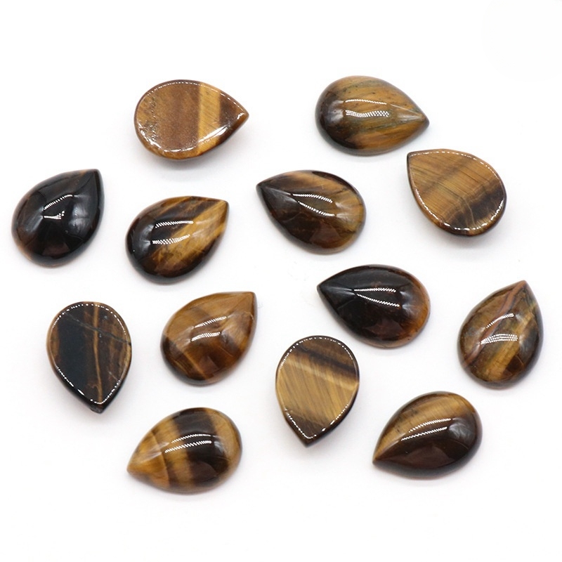 13x18mm Gemstone Teardrop Cabochon Water Drop Stone Flatback Beads for DIY Making Jewelry