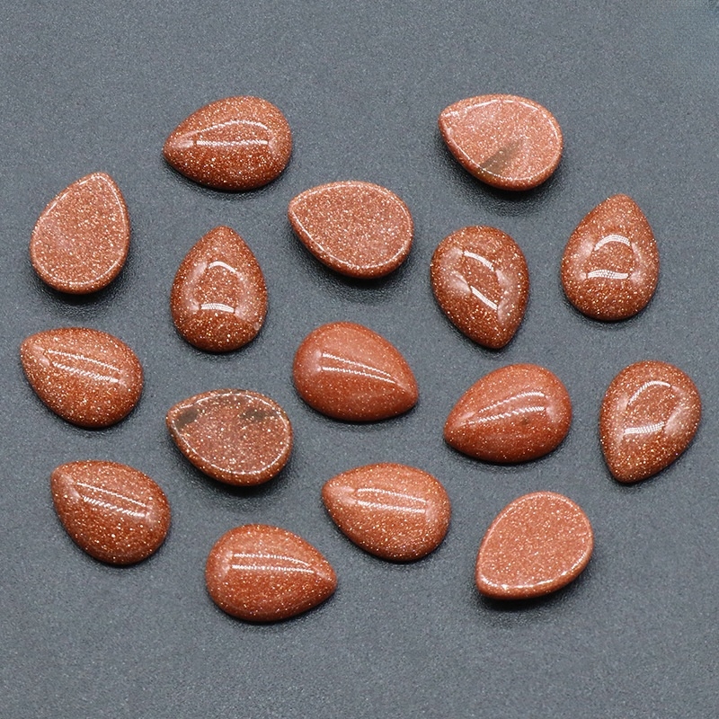 12x16mm Gemstone Teardrop Cabochon Water Drop Stone Flatback Beads for DIY Making Jewelry