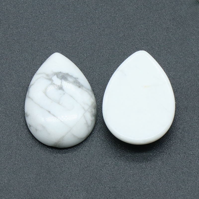 18X25MM Gemstone Teardrop Cabochon Water Drop Stone Flatback Beads for DIY Making Jewelry