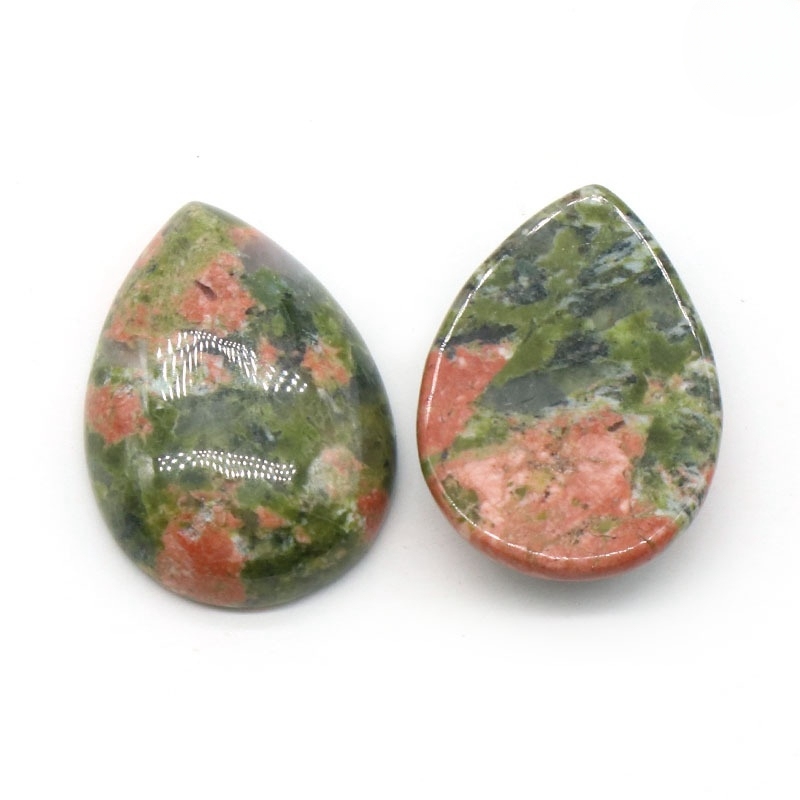 18X25MM Gemstone Teardrop Cabochon Water Drop Stone Flatback Beads for DIY Making Jewelry