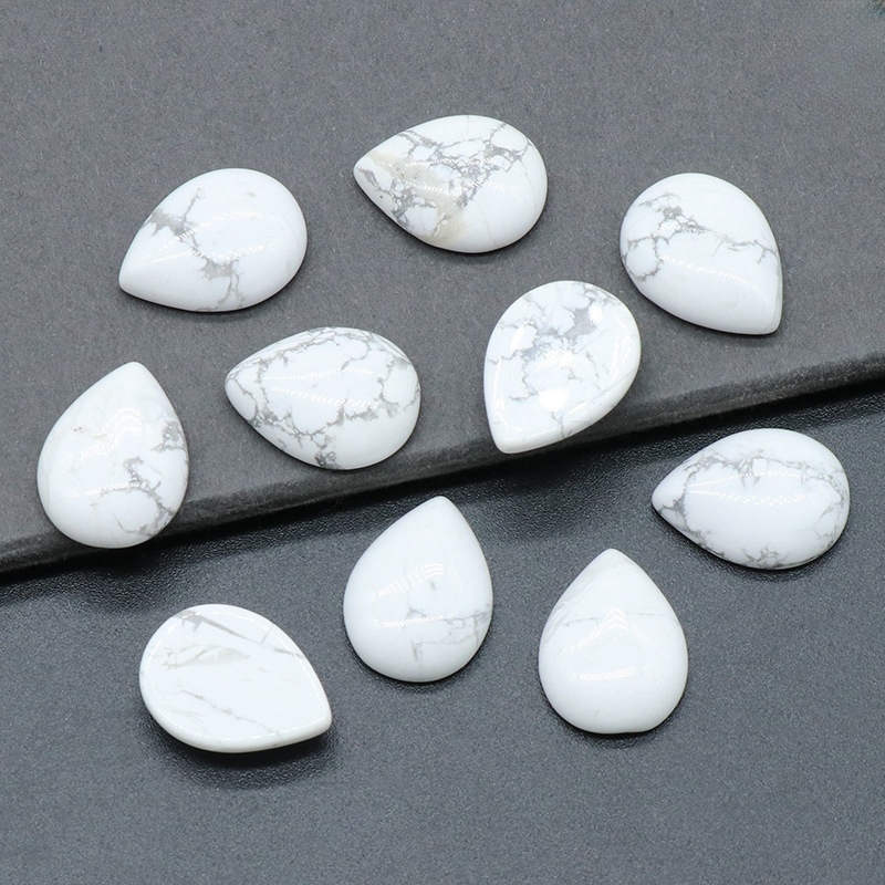 15X20mm Gemstone Teardrop Cabochon Water Drop Stone Flatback Beads for DIY Making Jewelry