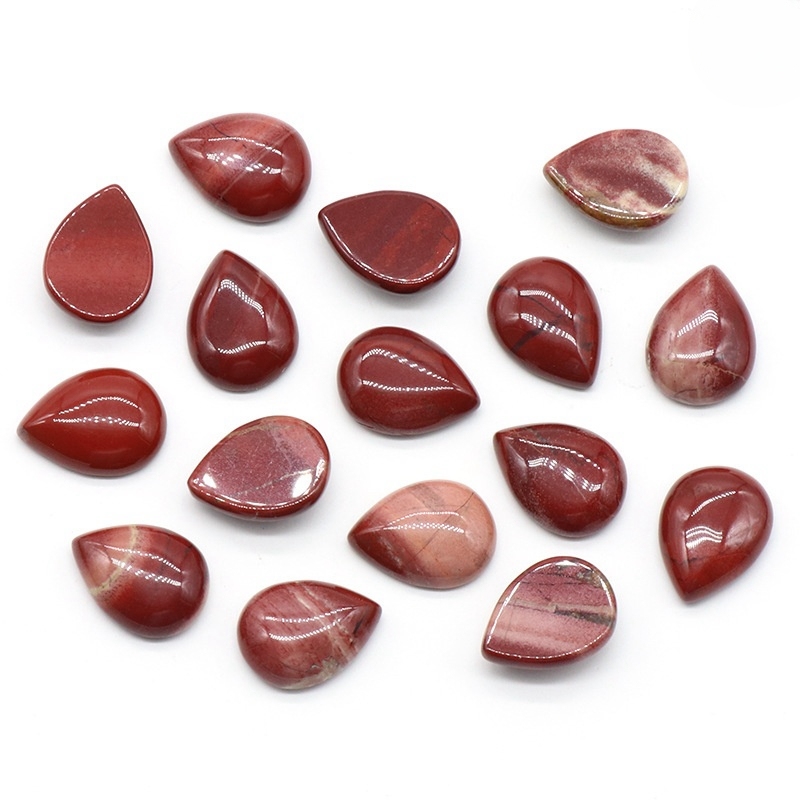 12x16mm Gemstone Teardrop Cabochon Water Drop Stone Flatback Beads for DIY Making Jewelry