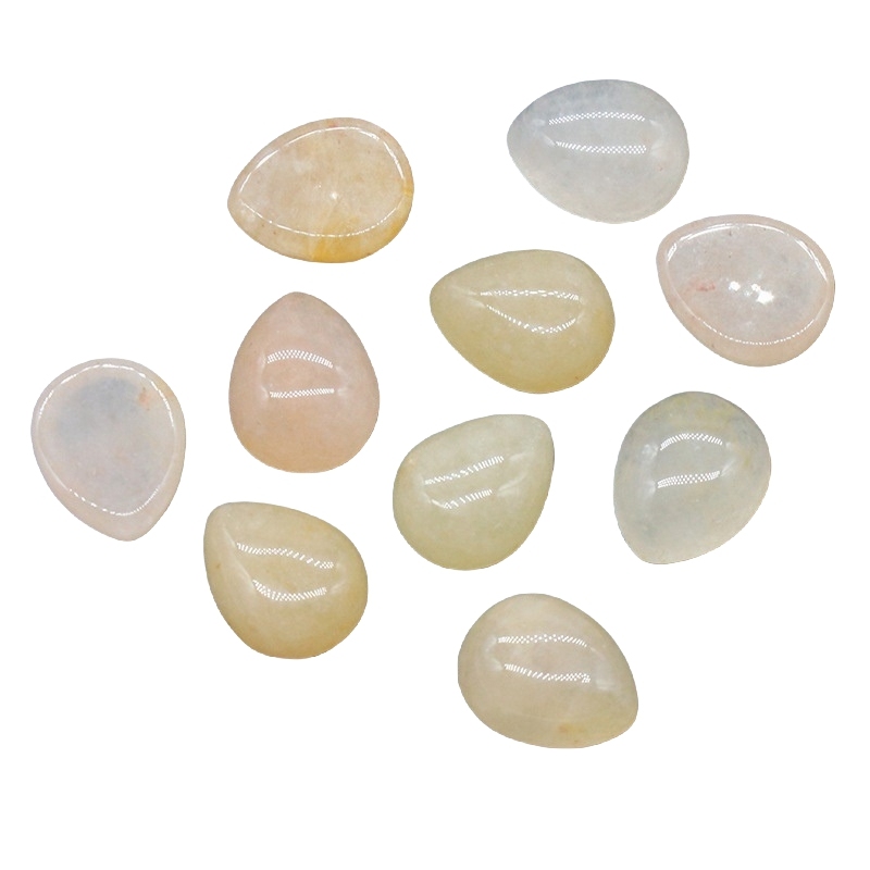 8x10mm Gemstone Teardrop Cabochon Water Drop Stone Flatback Beads for DIY Making Jewelry