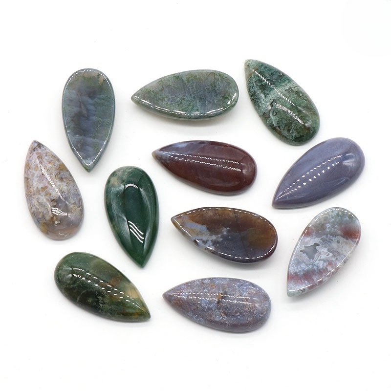 15X30MM Gemstone Teardrop Cabochon Water Drop Stone Flatback Beads for DIY Making Jewelry