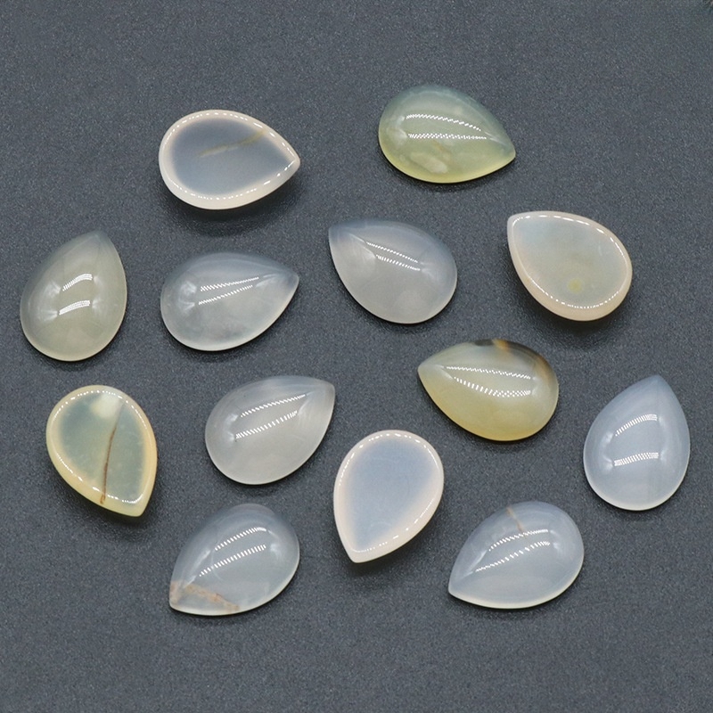13x18mm Gemstone Teardrop Cabochon Water Drop Stone Flatback Beads for DIY Making Jewelry
