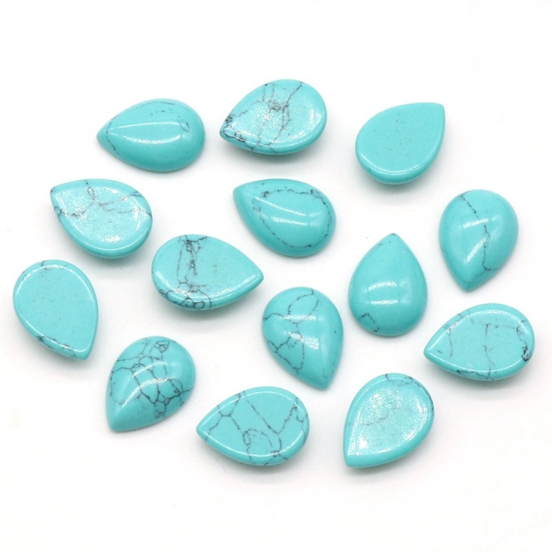 13x18mm Gemstone Teardrop Cabochon Water Drop Stone Flatback Beads for DIY Making Jewelry