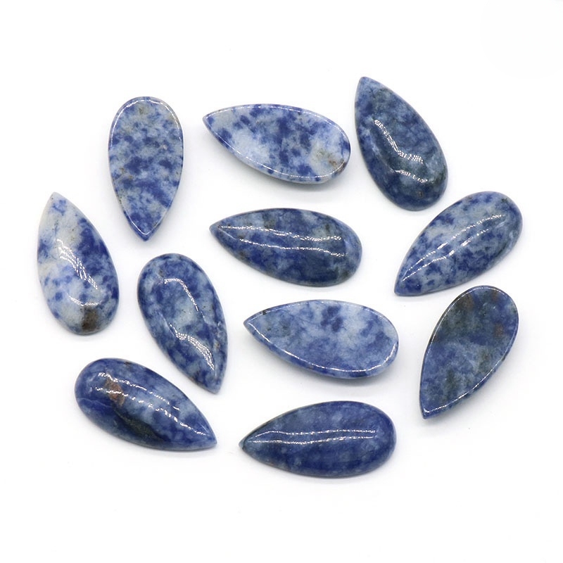 15X30MM Gemstone Teardrop Cabochon Water Drop Stone Flatback Beads for DIY Making Jewelry