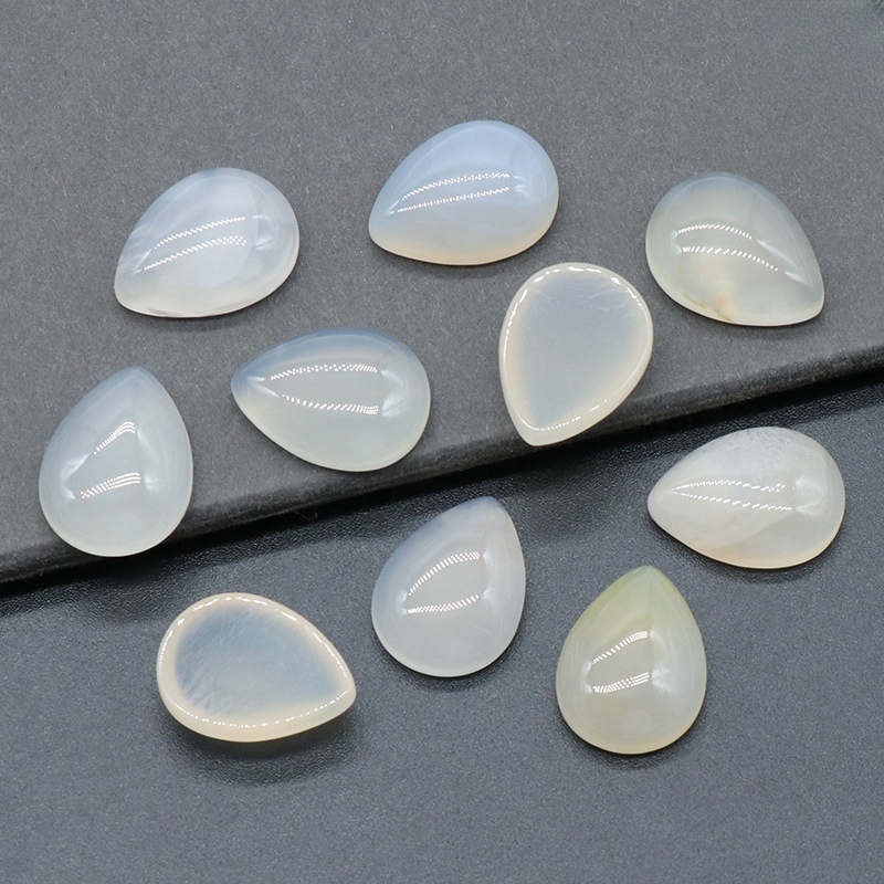 15X20mm Gemstone Teardrop Cabochon Water Drop Stone Flatback Beads for DIY Making Jewelry