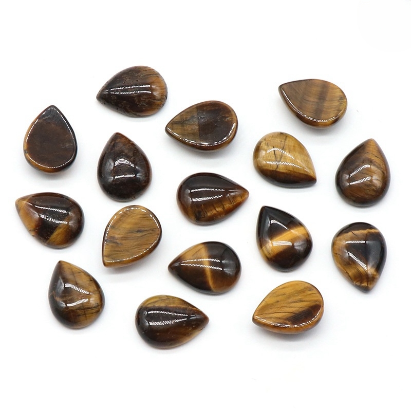 12x16mm Gemstone Teardrop Cabochon Water Drop Stone Flatback Beads for DIY Making Jewelry