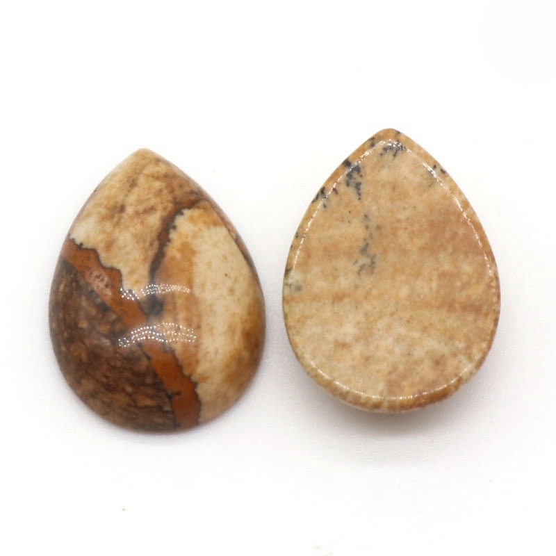 18X25MM Gemstone Teardrop Cabochon Water Drop Stone Flatback Beads for DIY Making Jewelry