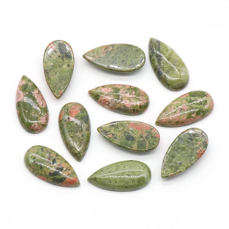 15X30MM Gemstone Teardrop Cabochon Water Drop Stone Flatback Beads for DIY Making Jewelry
