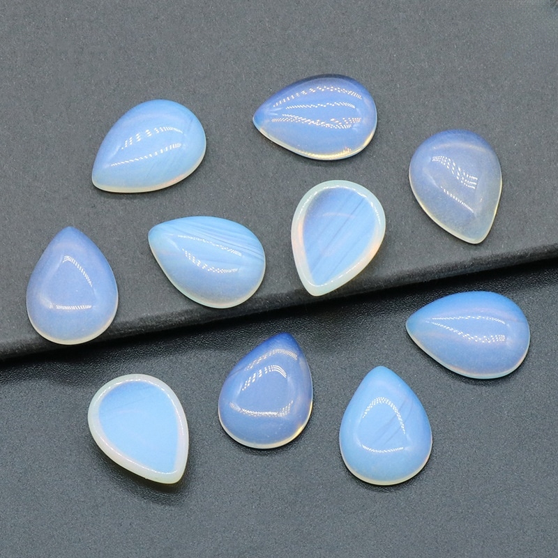 15X20mm Gemstone Teardrop Cabochon Water Drop Stone Flatback Beads for DIY Making Jewelry