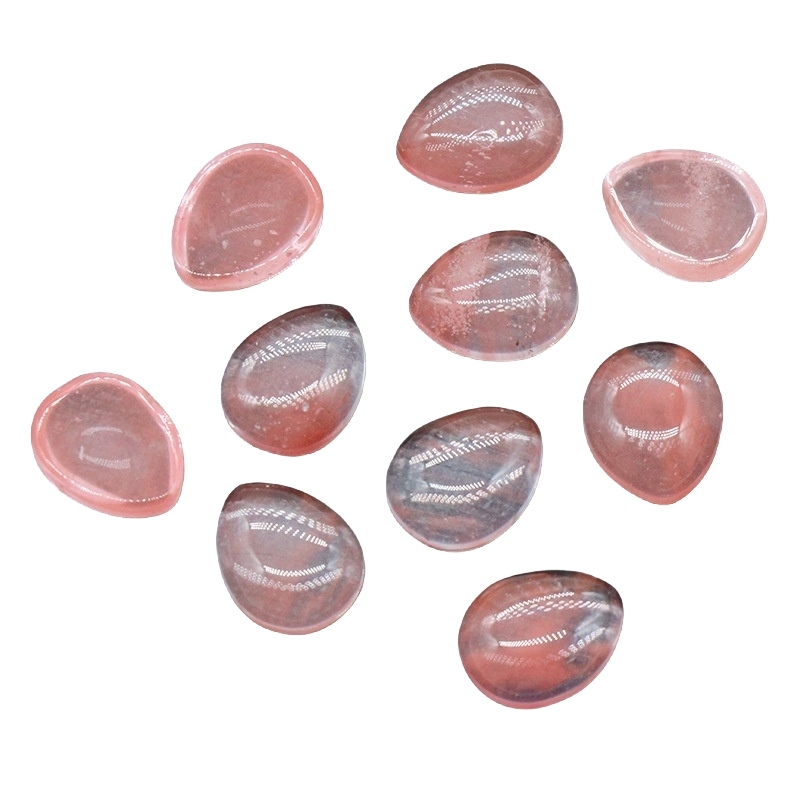8x10mm Gemstone Teardrop Cabochon Water Drop Stone Flatback Beads for DIY Making Jewelry