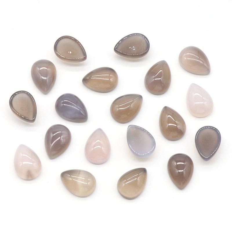 10X14mm Gemstone Teardrop Cabochon Water Drop Stone Flatback Beads for DIY Making Jewelry
