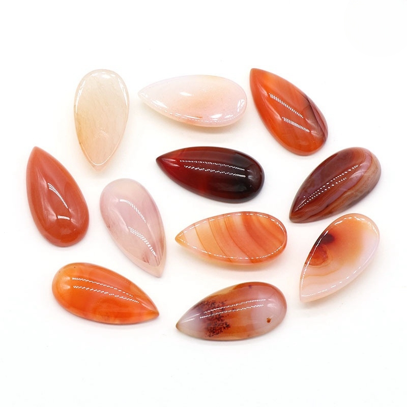15X30MM Gemstone Teardrop Cabochon Water Drop Stone Flatback Beads for DIY Making Jewelry