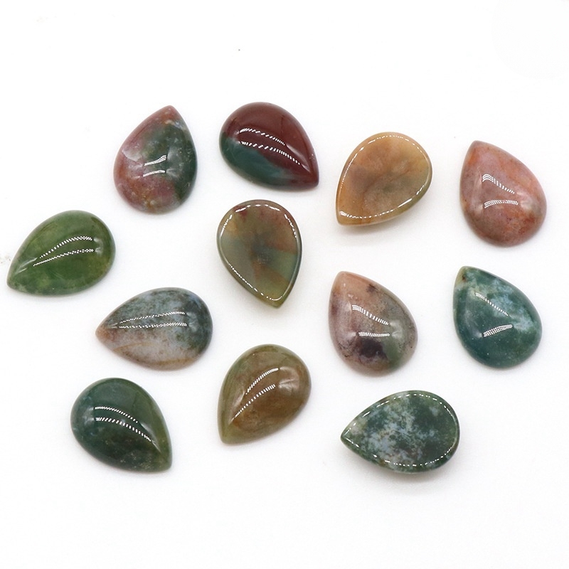 13x18mm Gemstone Teardrop Cabochon Water Drop Stone Flatback Beads for DIY Making Jewelry