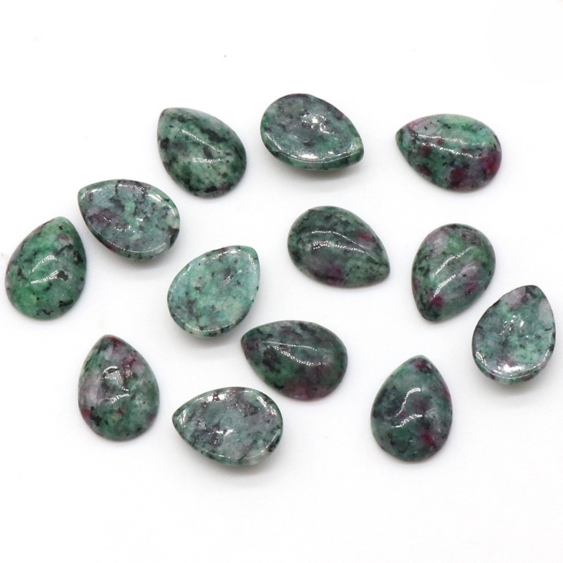 13x18mm Gemstone Teardrop Cabochon Water Drop Stone Flatback Beads for DIY Making Jewelry