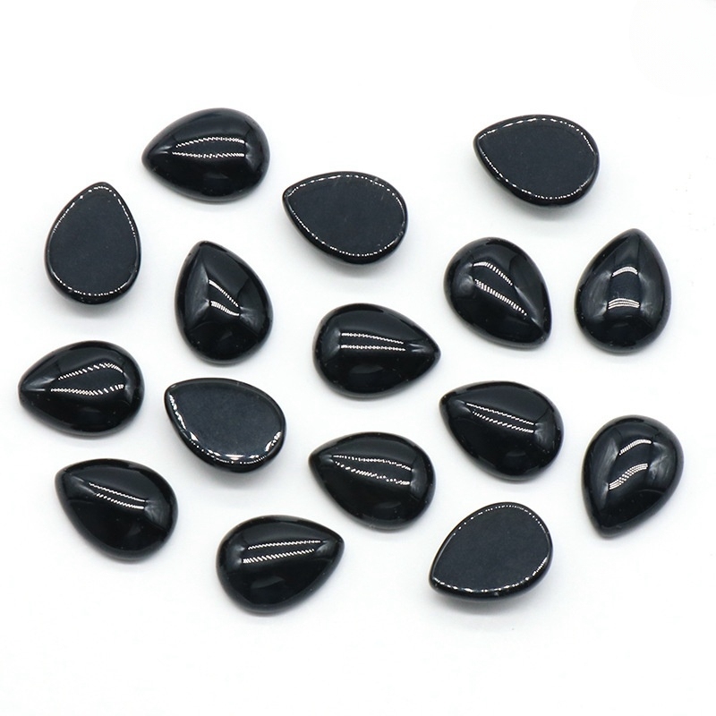 12x16mm Gemstone Teardrop Cabochon Water Drop Stone Flatback Beads for DIY Making Jewelry