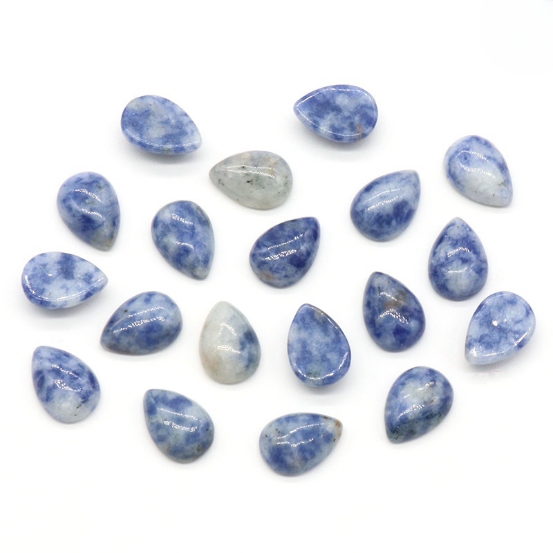 10X14mm Gemstone Teardrop Cabochon Water Drop Stone Flatback Beads for DIY Making Jewelry
