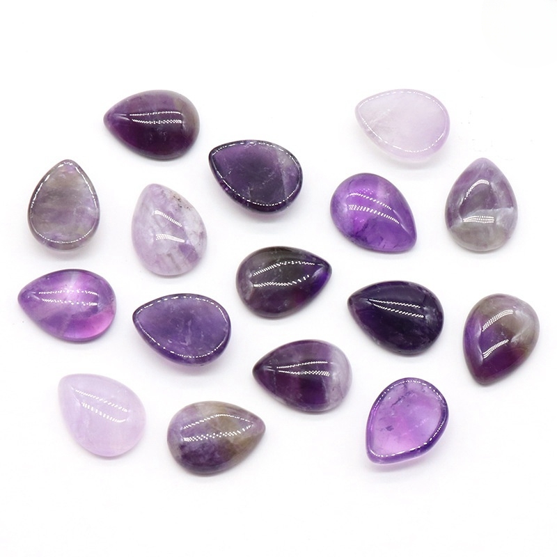 12x16mm Gemstone Teardrop Cabochon Water Drop Stone Flatback Beads for DIY Making Jewelry