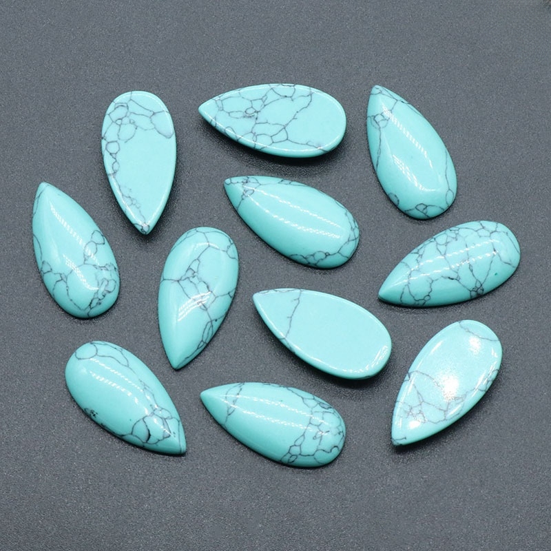 15X30MM Gemstone Teardrop Cabochon Water Drop Stone Flatback Beads for DIY Making Jewelry