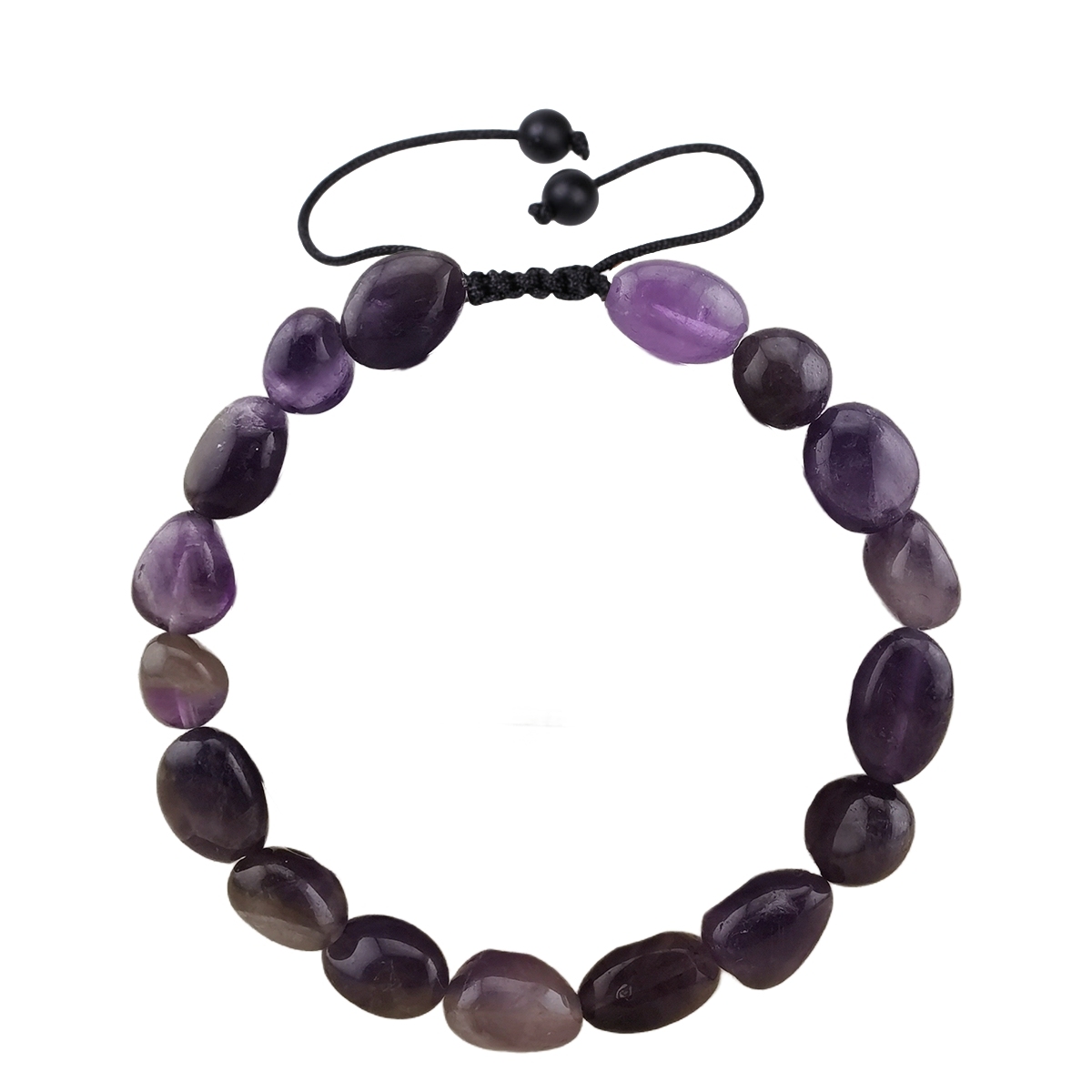 Handmade Woven Tumbled Stone Bracelets Adjustable Healing Chakra Yoga Gemstone Beads 6~9MM  Braided Rope Reiki