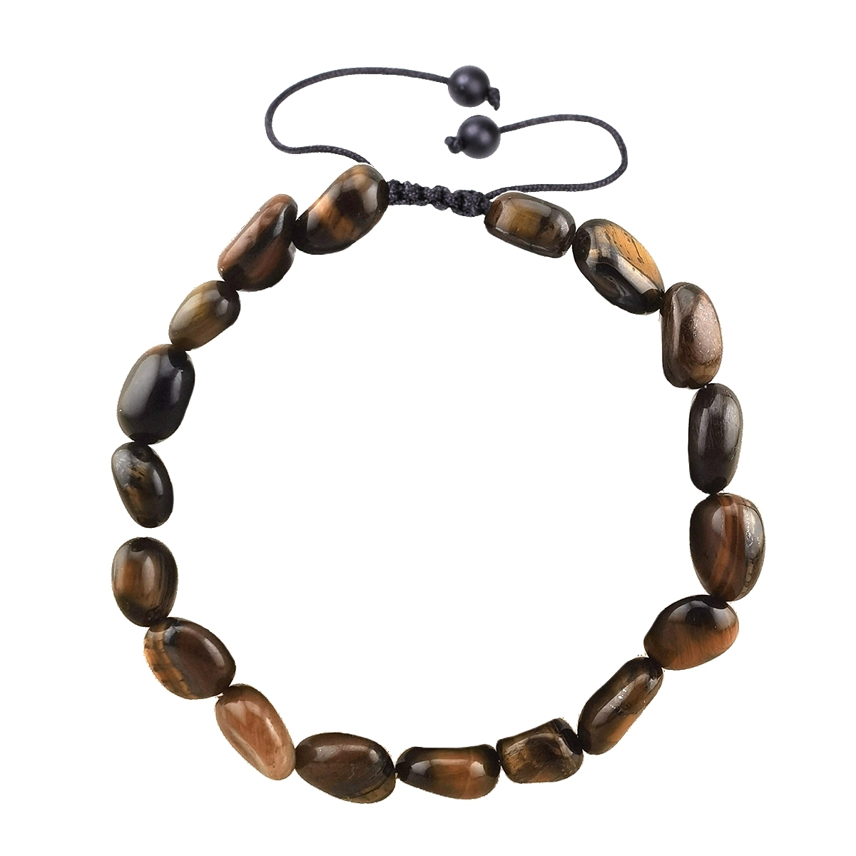 Handmade Woven Tumbled Stone Bracelets Adjustable Healing Chakra Yoga Gemstone Beads 6~9MM  Braided Rope Reiki