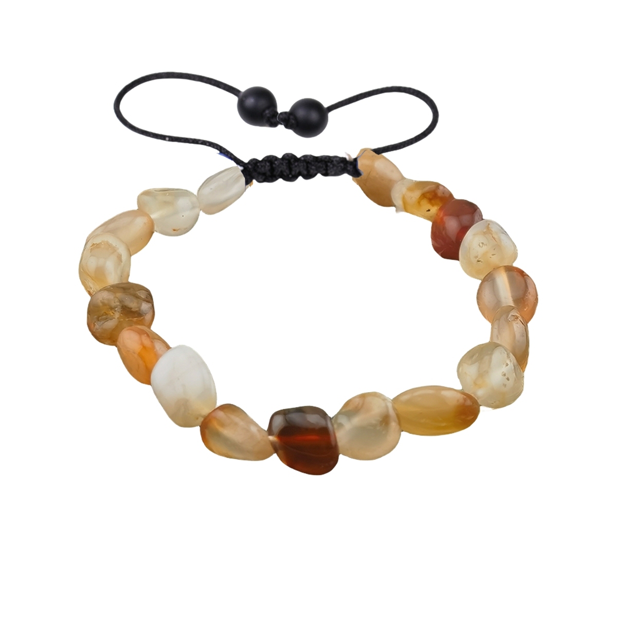 Handmade Woven Tumbled Stone Bracelets Adjustable Healing Chakra Yoga Gemstone Beads 6~9MM  Braided Rope Reiki