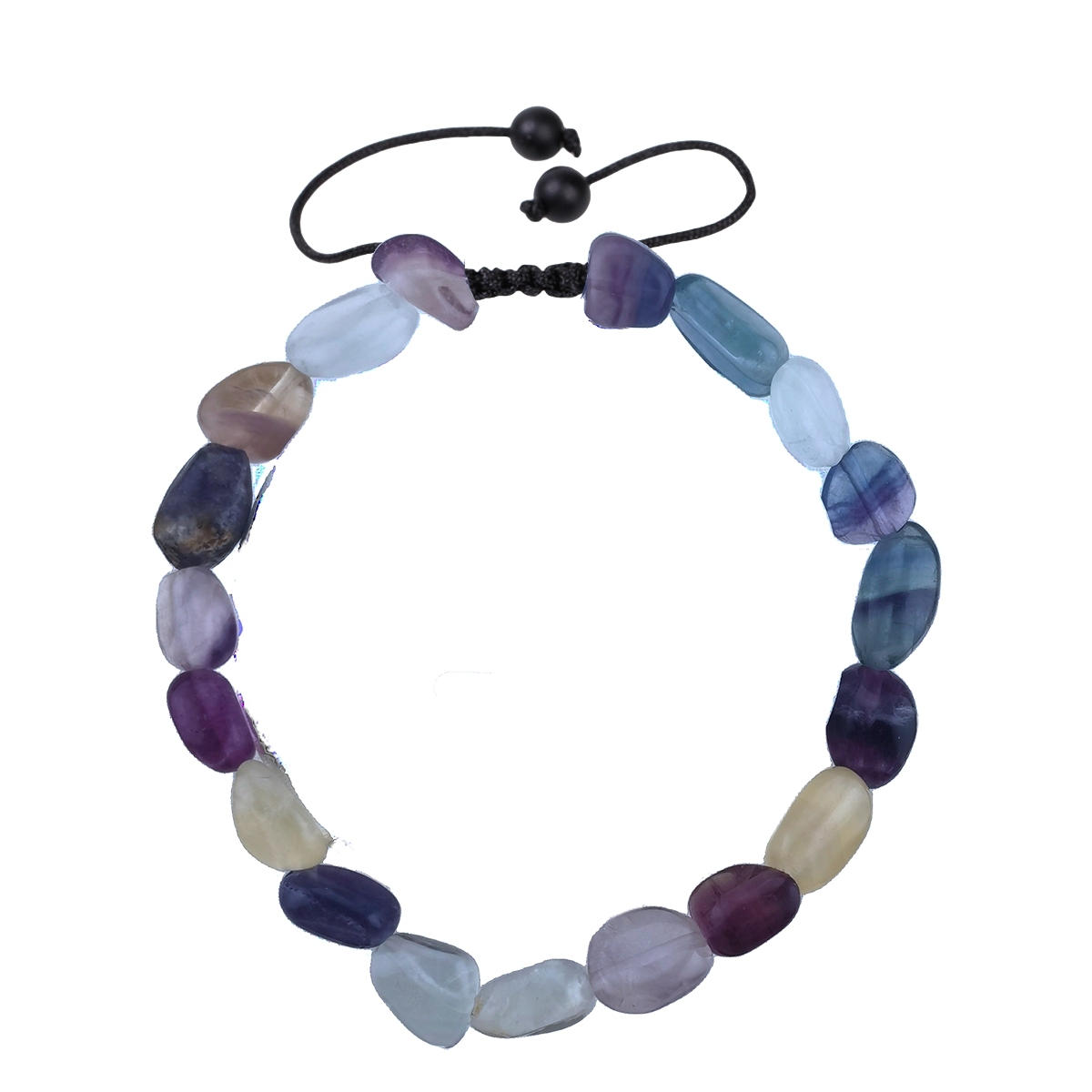 Handmade Woven Tumbled Stone Bracelets Adjustable Healing Chakra Yoga Gemstone Beads 6~9MM  Braided Rope Reiki