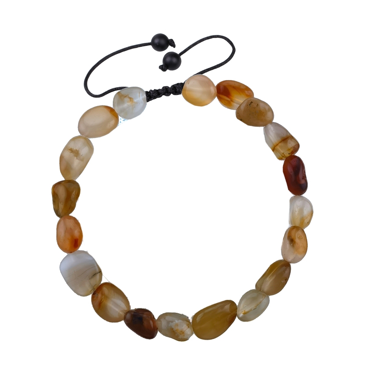 Handmade Woven Tumbled Stone Bracelets Adjustable Healing Chakra Yoga Gemstone Beads 6~9MM  Braided Rope Reiki