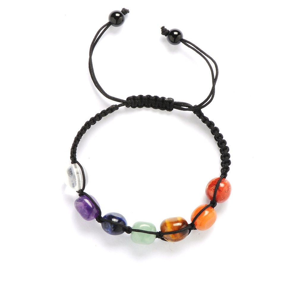 Handmade Woven Gemstone Beads Bracelets Adjustable Reiki Healing Relief Yoga  Braided Rope Healing Anxiety  SB2046