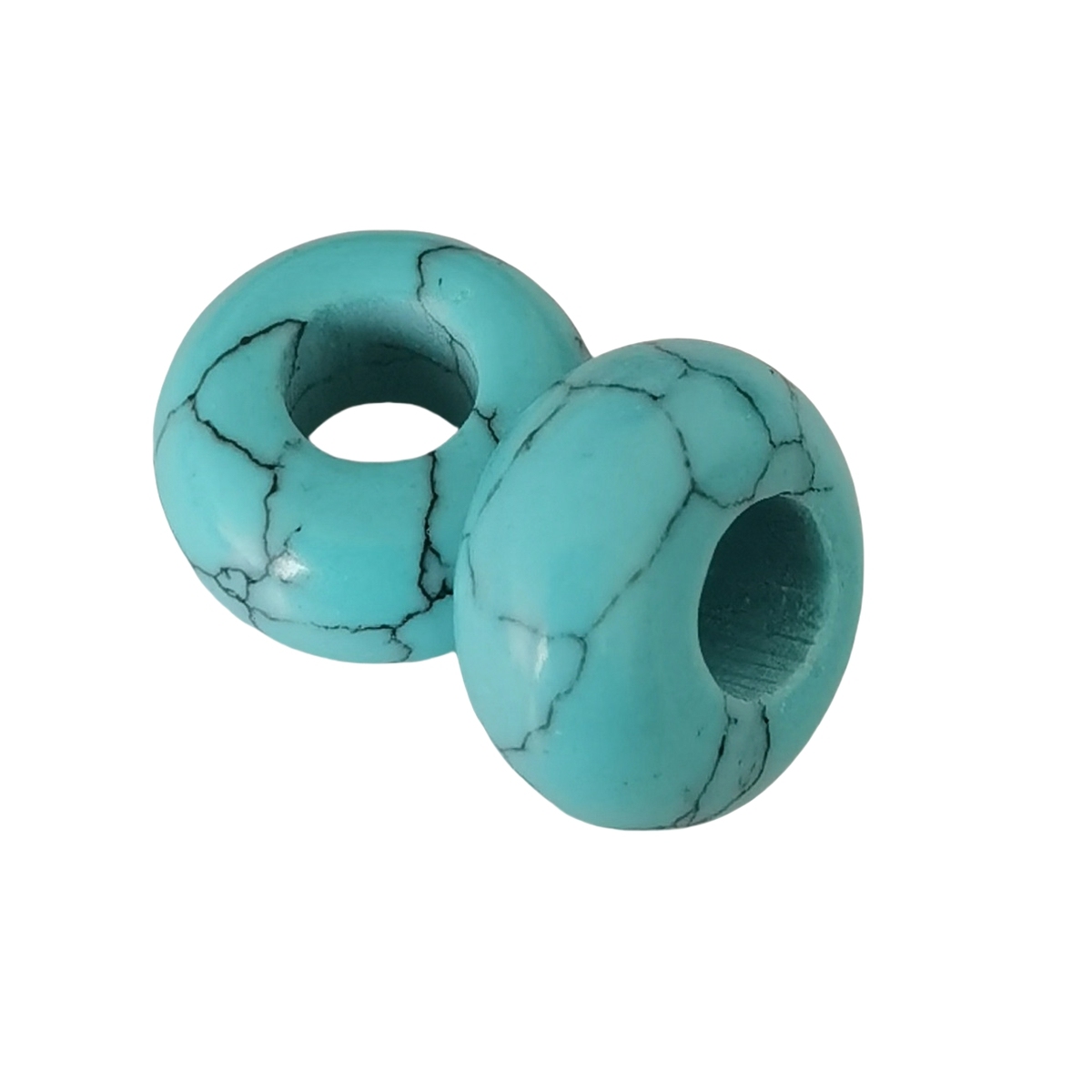 Turquoise Abacus Beads Drilled Big Hole for Making Jewelry 1PCS