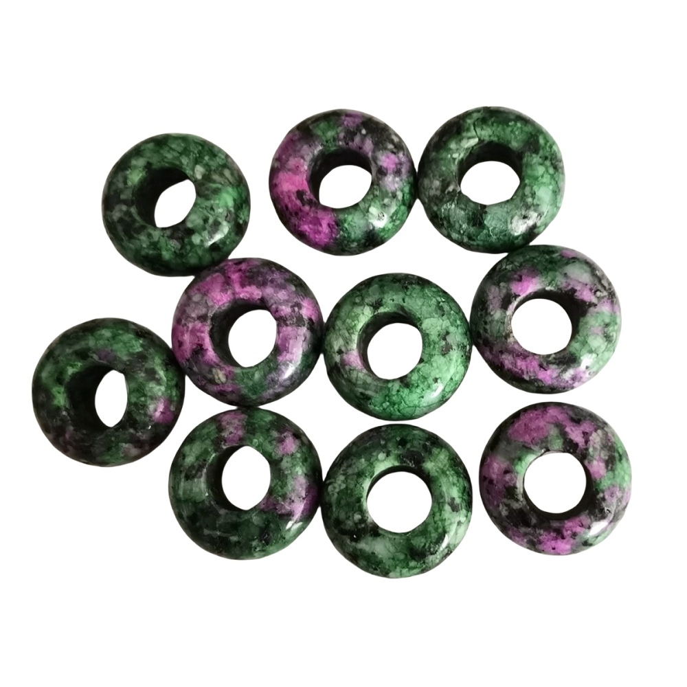 Green Aventurine Abacus Beads Drilled Big Hole for Making Jewelry 1PCS