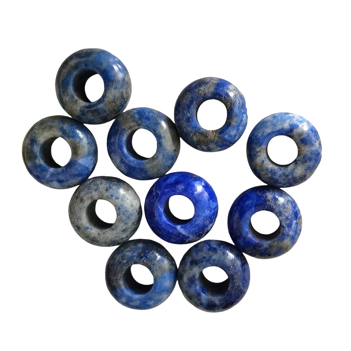 Lapis Lauzli Abacus Beads for Making Jewelry Handmade Craved Spacer Gemstone Drilled 4MM Big Hole