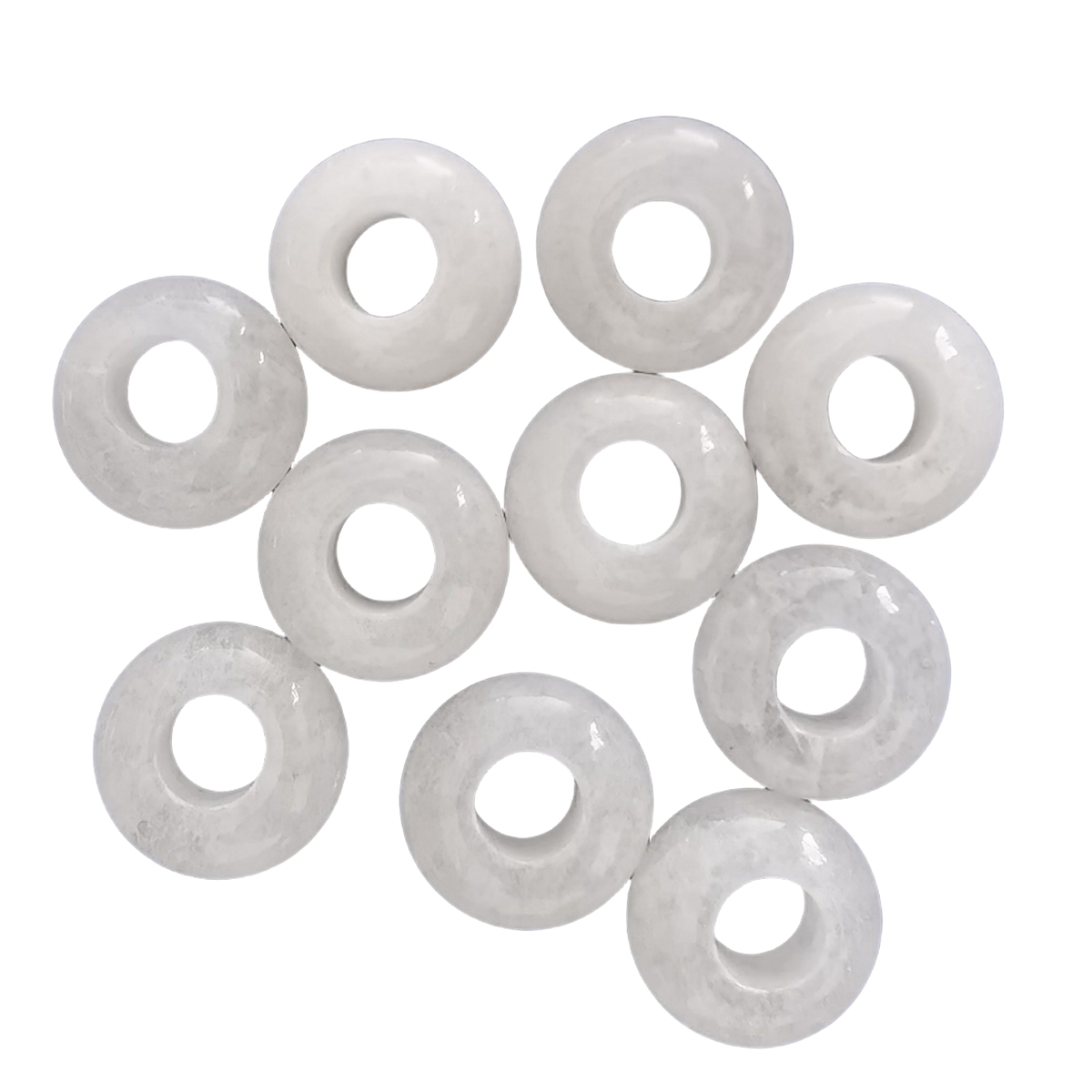 Quartz Crystal Abacus Beads for Making Jewelry Handmade Craved Spacer Gemstone Drilled 4MM Big Hole