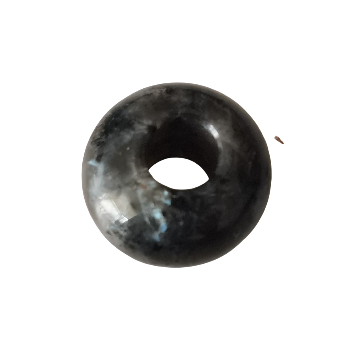 Black Labradorite Abacus Beads for Making Jewelry Handmade Craved Spacer Gemstone Drilled 4MM Big Hole