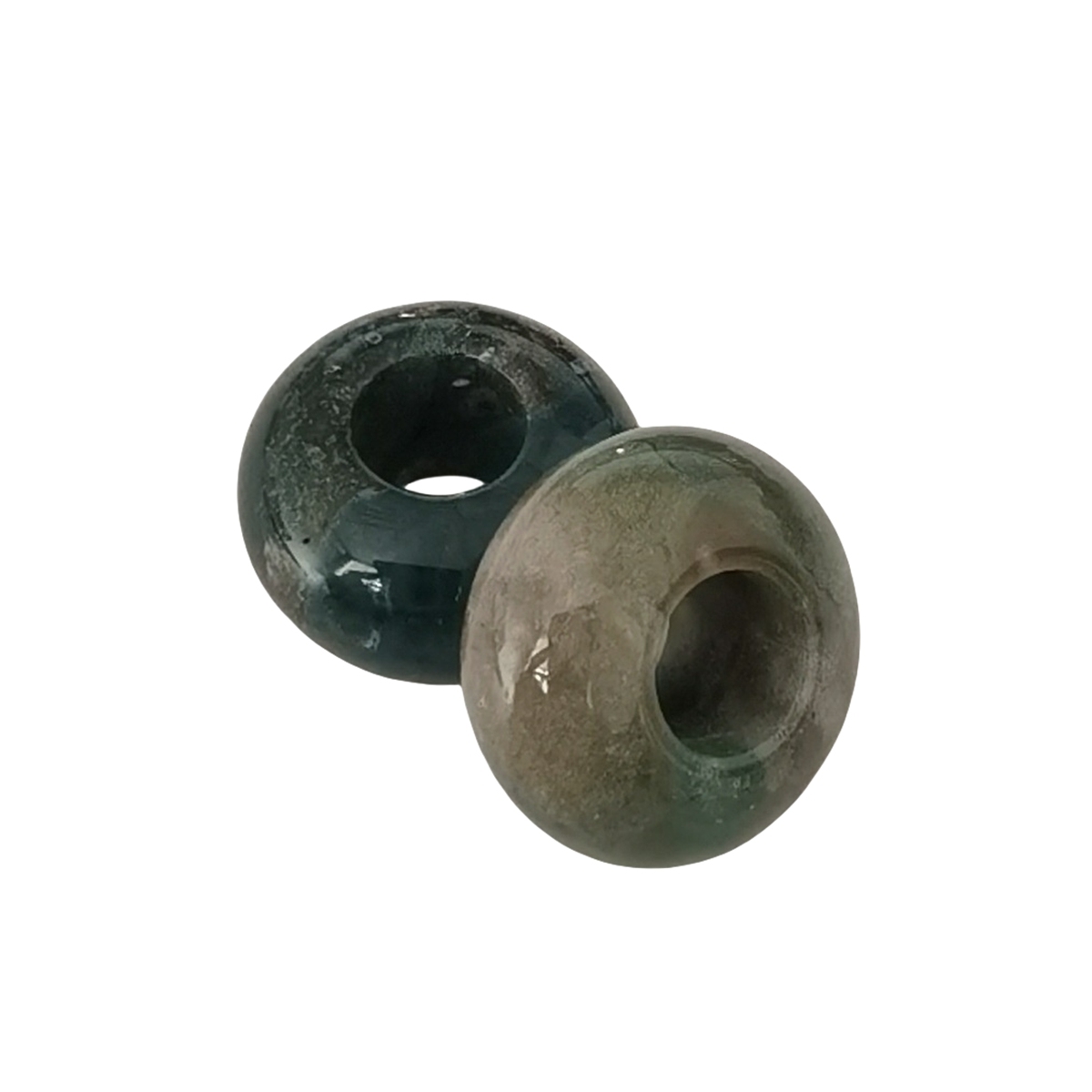 Fancy Jasper Abacus Beads for Making Jewelry Handmade Craved Spacer Gemstone Drilled 4MM Big Hole
