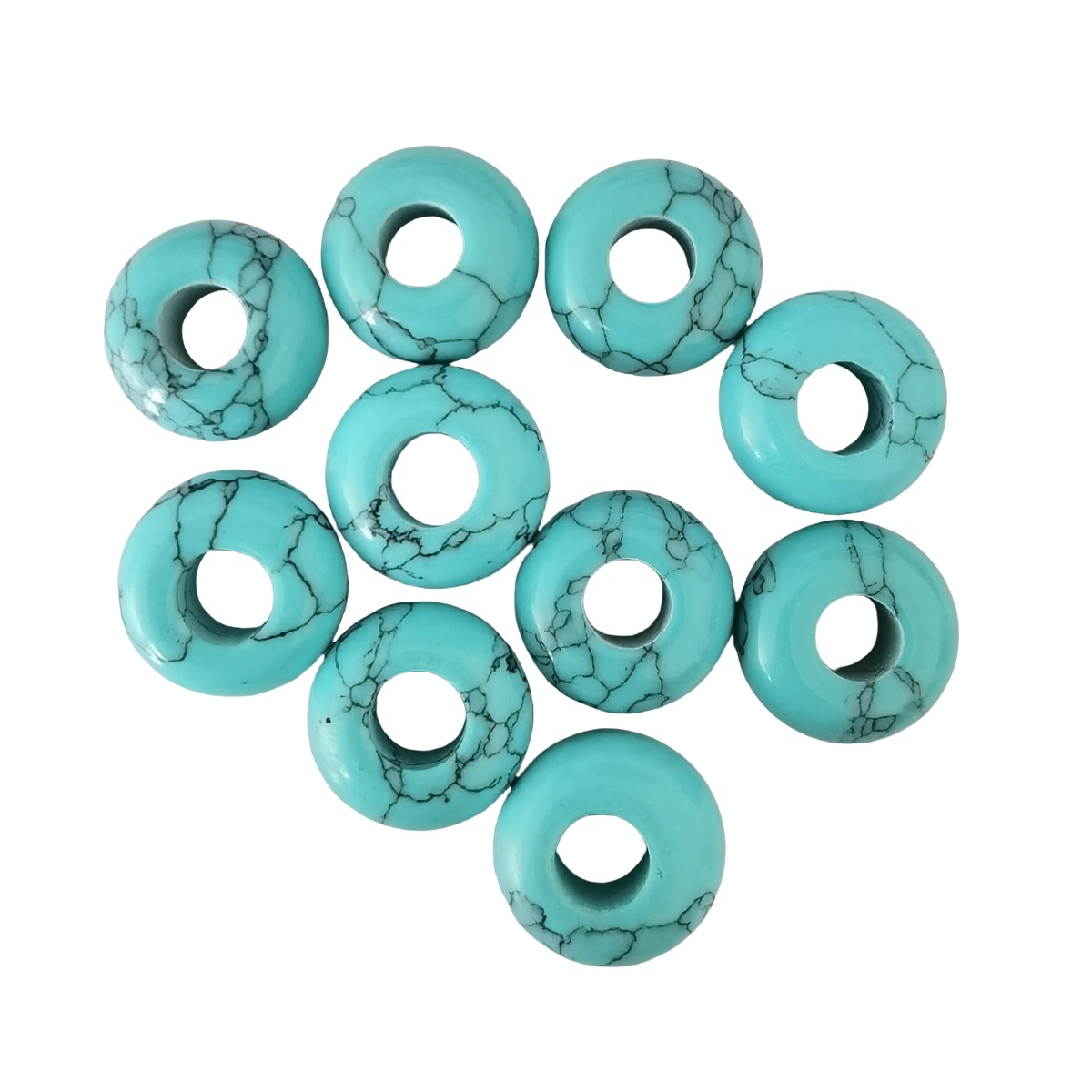 Turquoise Abacus Beads Drilled Big Hole for Making Jewelry 1PCS