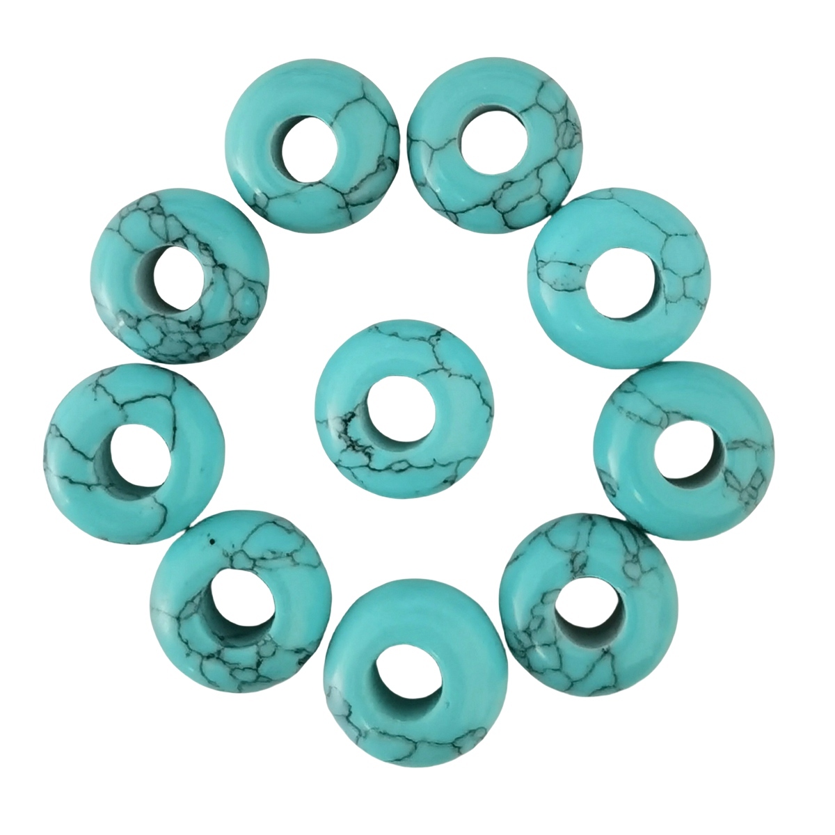 Turquoise Abacus Beads Drilled Big Hole for Making Jewelry 1PCS