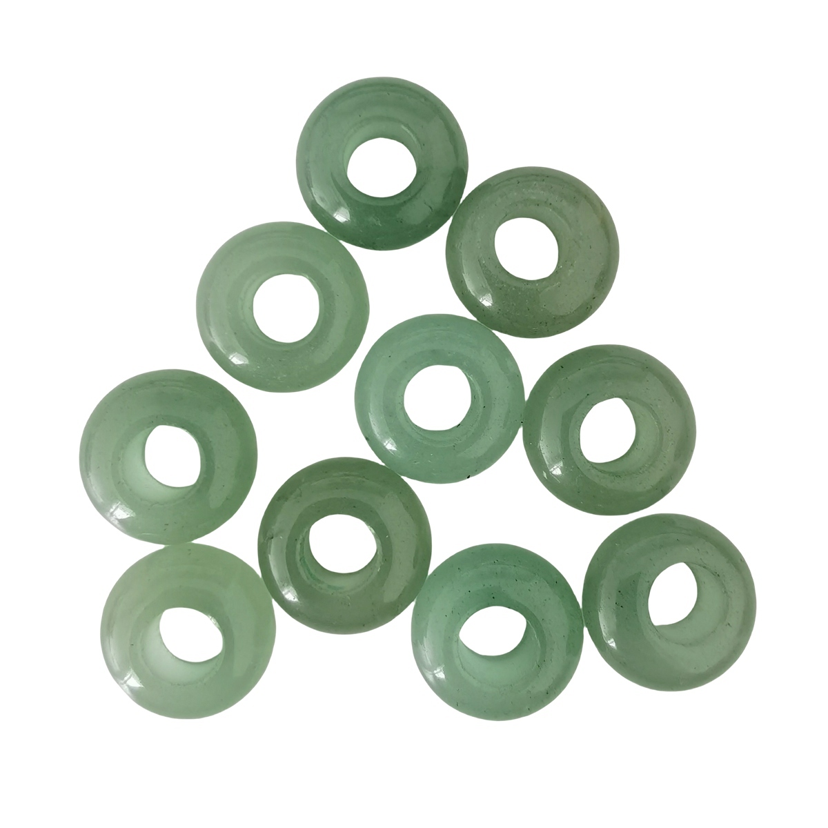 Green Aventurine Abacus Beads Drilled Big Hole for Making Jewelry 1PCS